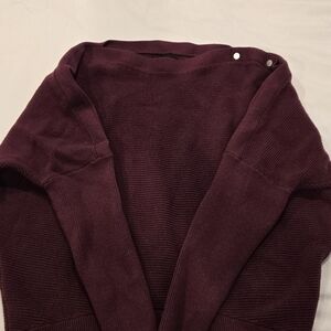 Simply Vera Vera Wang Deep Wine Ribbed Sweater